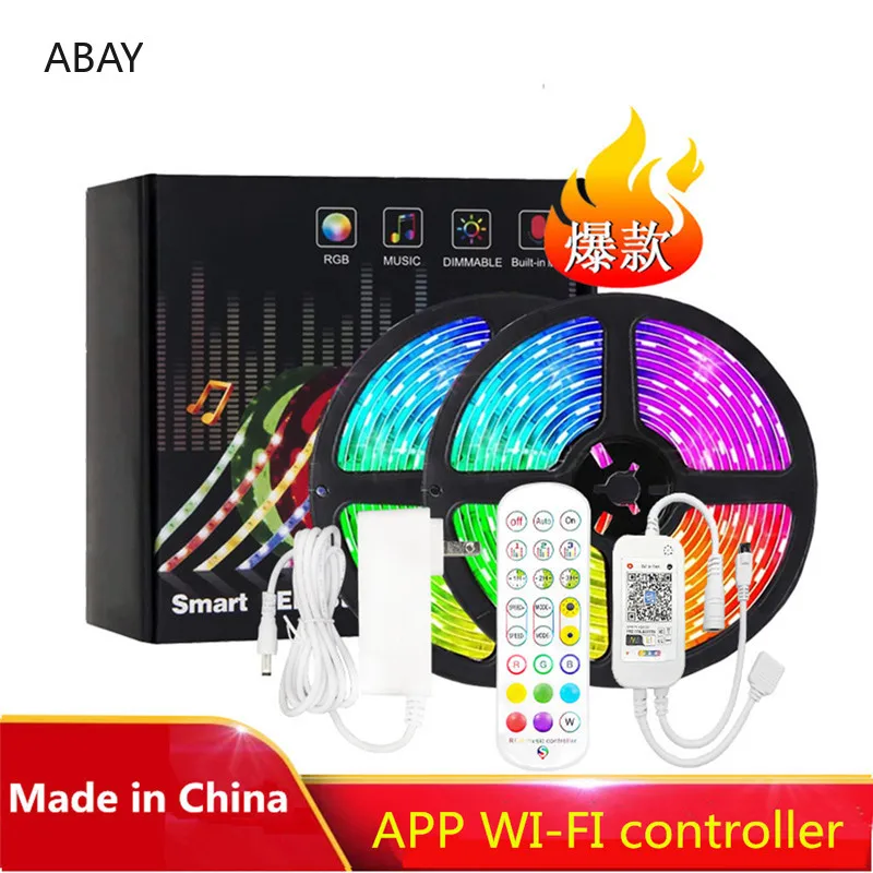 

Alexa smart WIFI led strips12v LED Lights RGB 5050 SMD led bande led strip Light voice APP control waterproof Flexible tira led