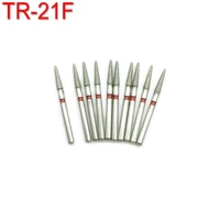 10pcsbox dental fg 1 6mm diamond bur drill dental burs dia burs for high speed handpiecess dentist tools tr 21f