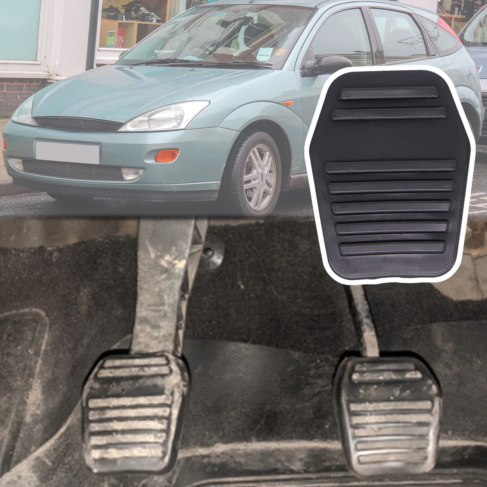 

Rubber Brake Clutch Foot Pedal Pad Cover Replacement For Ford Focus 1 Turnier Hatchback Saloon 1998 - 2001 2002 2003 2004 2005