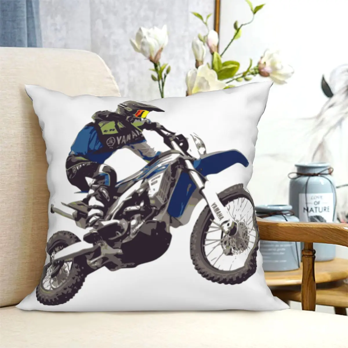 DIY Printed Cushion Cover Motorcycle Style Pillowcase Decor Sofa Throw Pillows Room Pillow Decorative 4 Sizes |