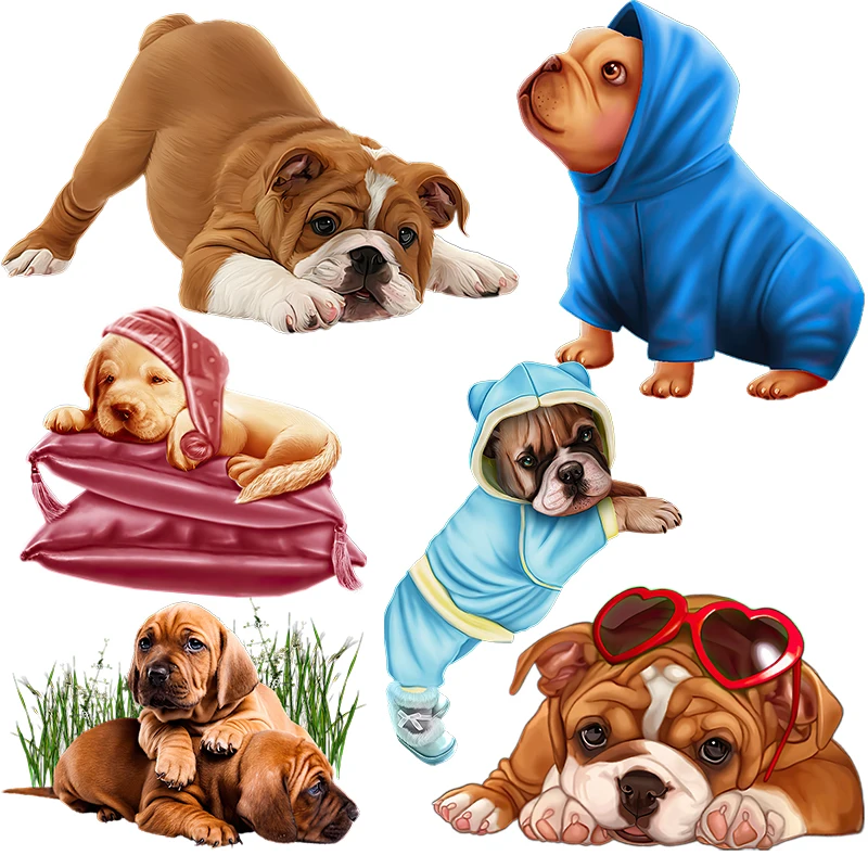 

QD118 Lovely English Bulldog Wall Sticker For Home Decoration Kid's Bedroom Decal
