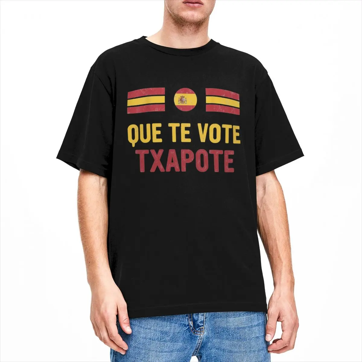 

Que Te Vote Txapote Accessories T-Shirt Men Women Funny Creative Pure Cotton T Shirt Crewneck Short Sleeve New Arrival Clothing