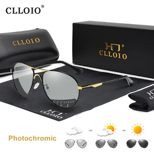 CLLOIO 2022 New Photochromic Sunglasses Polarized Men Pilot Vintage Sun Glasses Women Driving Eyewea