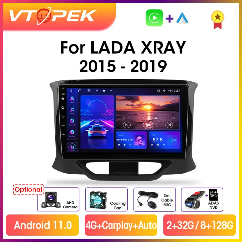 Мультимедийная магнитола Vtopek для LADA X Ray Xray мультимедийная стерео-система на Android