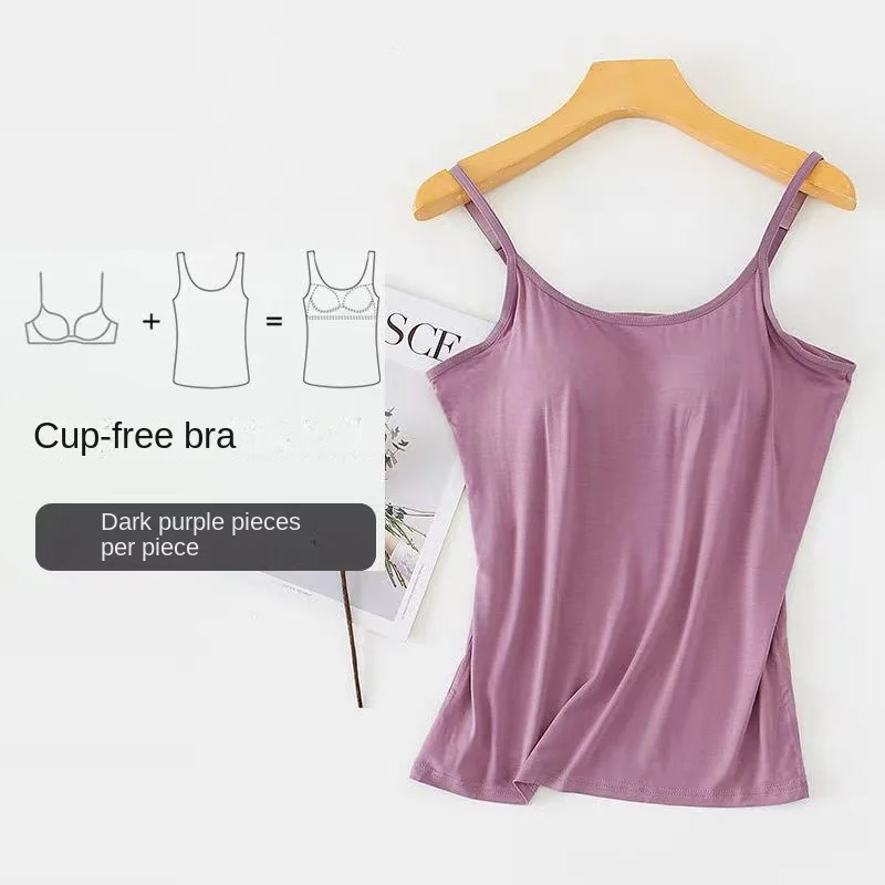 

Summer Comfortable Solid Color No Underwire With Chest Pad New Halter Vest For Women