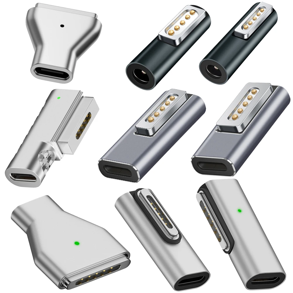 

Type C Magnetic USB PD Adapter for Apple Magnetic 1/2/3 MacBook Pro Indicator USB C Female Fast Charging Magnet Plug Converter