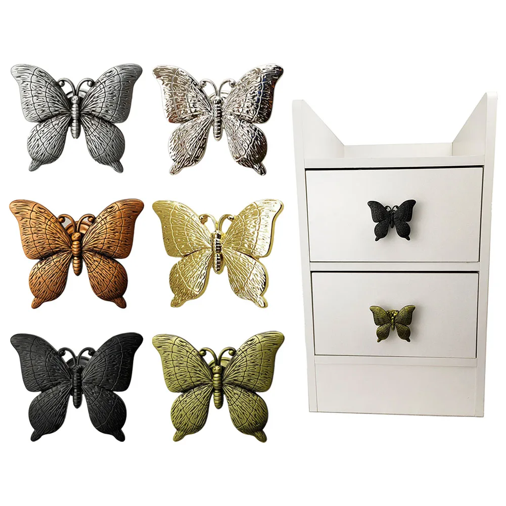 

Furniture Cabinet Drawer Door Handle Butterfly Shape Zinc Alloy Single Hole Butterfly Shape Handle For Children