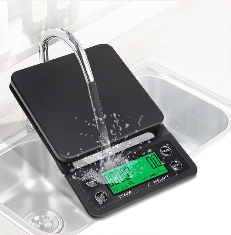 

3kg 0.1g 5kg 0.1g Coffee Weighing 0.1g Drip Coffee Scale with Timer Digital Kitchen Scale High Precision LCD Scales