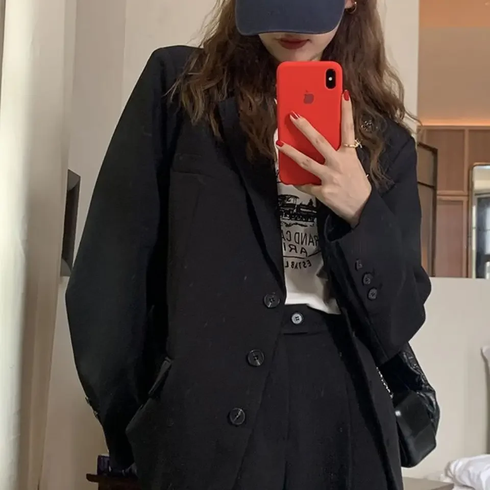 Блейзеры женские стильные однотонные нежные однобортные простые осенние туфли с