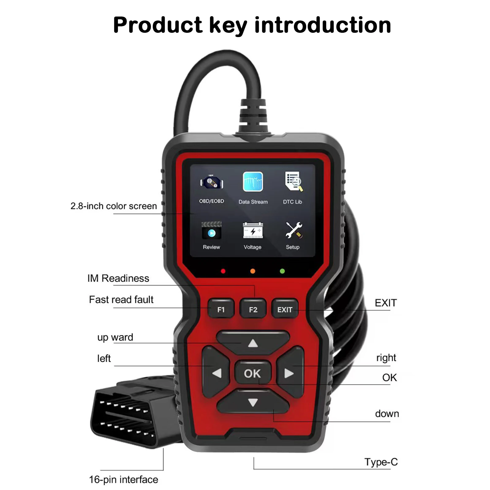 Автомобильный детектор неисправностей V519 Obd2 диагностический инструмент для
