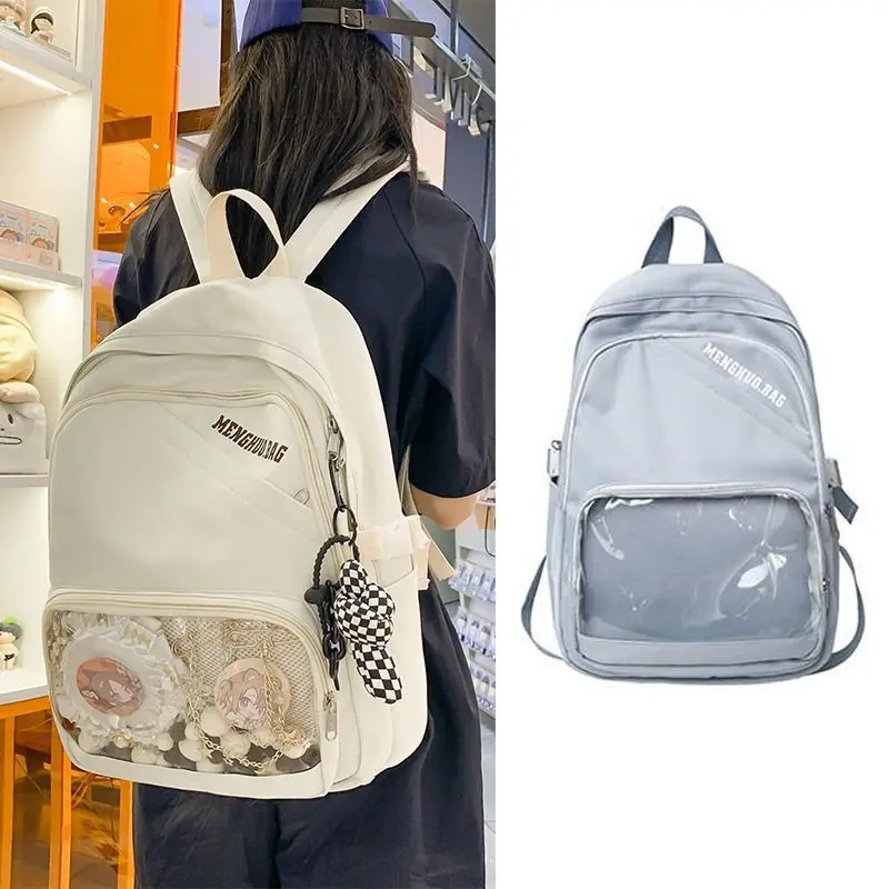 

Вместительные холщовые школьные ранцы Ita для девочек-подростков, универсальные прозрачные рюкзаки в стиле преппи, женская сумка Bolsa Mujer