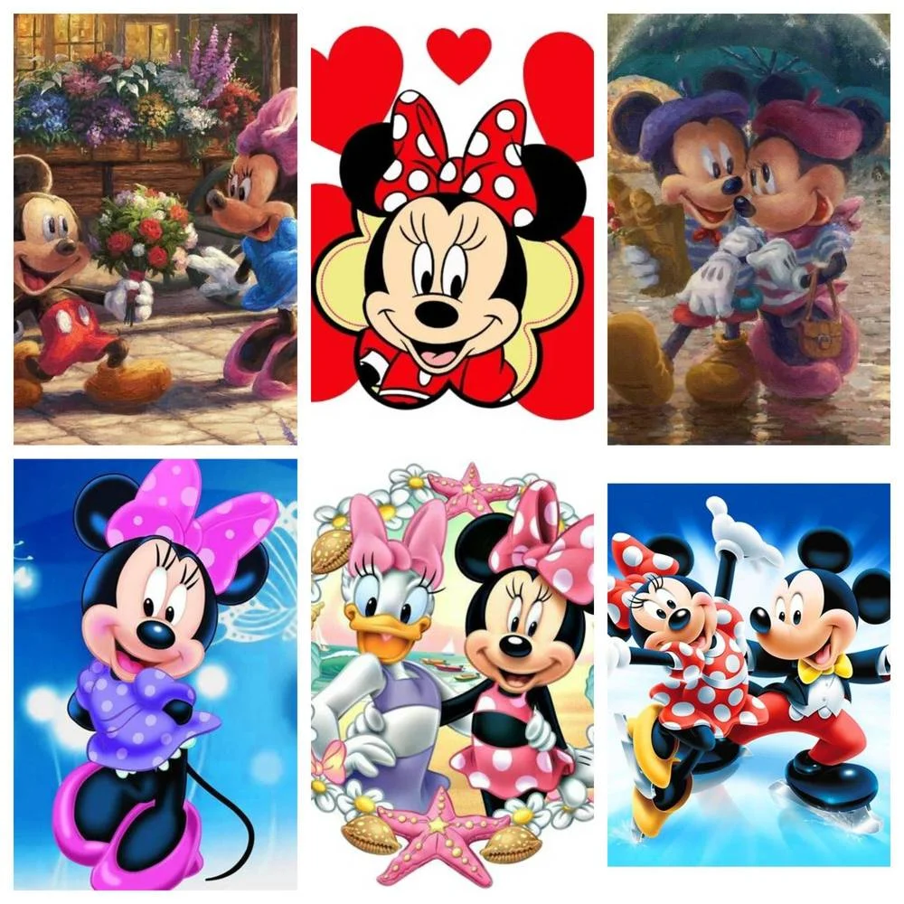 

Disney 5D DIY Diamond Painting Cross Stitch Set Mickey, Minnie, Mickey Mouse Hand Gifts Children's Home Wall Art Decoration