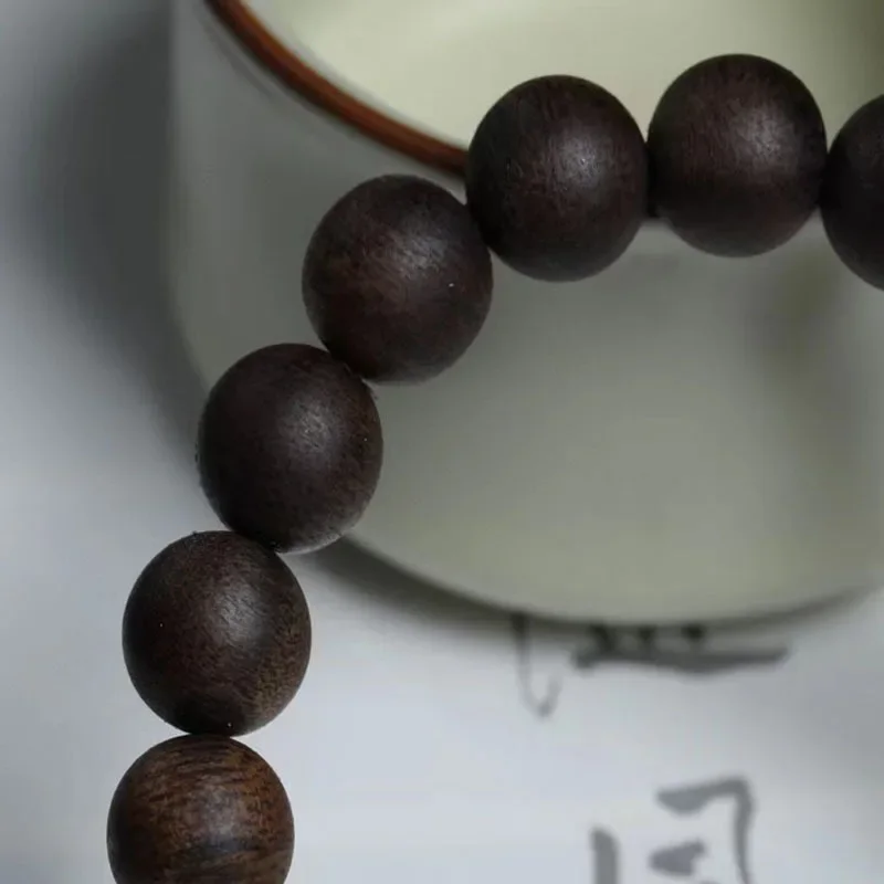 Бруней черный погружной простой браслет из бусин Будды с одним кольцом