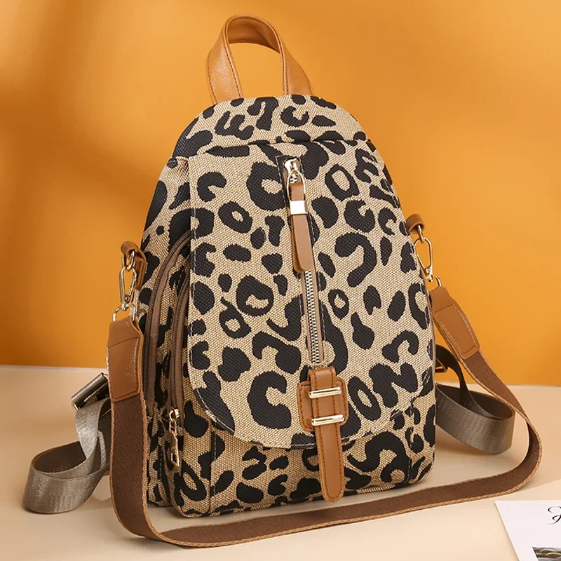 

Leopard Women Backpacks Small Fashion Women Bags Female Backpacks for Women Ladies Travel Backpack School Bags for Girls