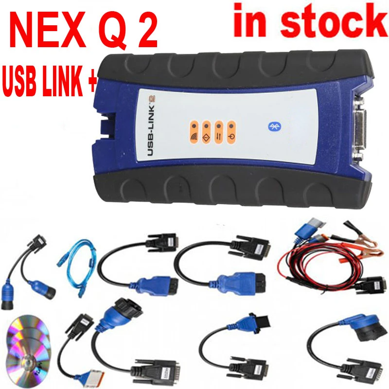 N2 NEX iqQ 2 USB Link 125032 Diesel Interface diagnose mit software Bluetooth für Heavy Duty Truck scanner Diagnose Werkzeug