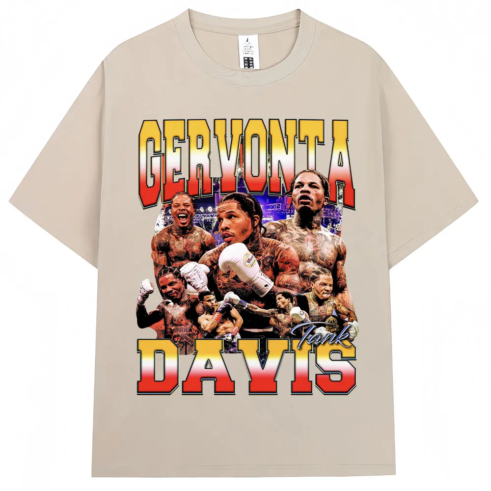Tank Gervonta Davis T Shirts Fighter Boxer Fashion Vintage T-shirts Oversized Men's Sport Boxing Champion Cotton Tees Streetwear