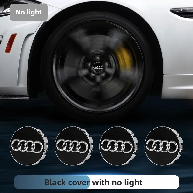 

AUDI 4 шт., 61 мм, 68 мм, ступица, светодиодные фонари, крышки автомобильного плавающего освещения, центральные крышки колес, колпаки для AUDI A3 A4 A5 A6 A7 A8 S4 Q7 Q3 Q5