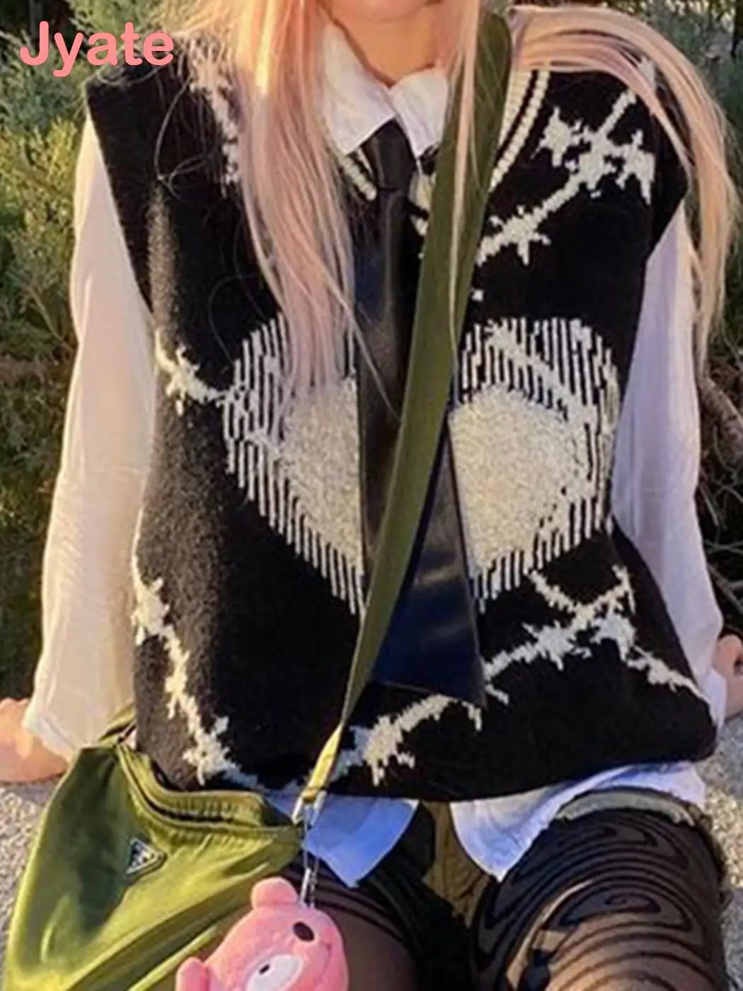 

Женский вязаный жилет с V-образным вырезом, без рукавов