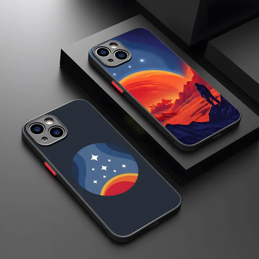 Чехол для телефона MINISO новая популярная игра STARFIELD матовый прозрачный iPhone 16 15 12 11
