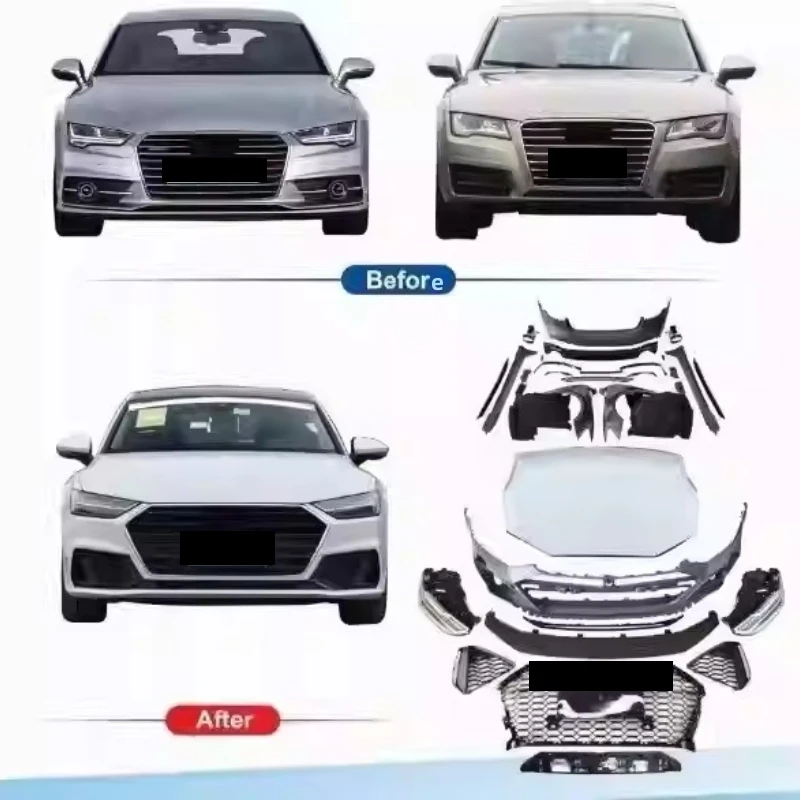 Комплект широкого кузова для Audi A7 12-18 модифицированный стиль RS7 передний и задний