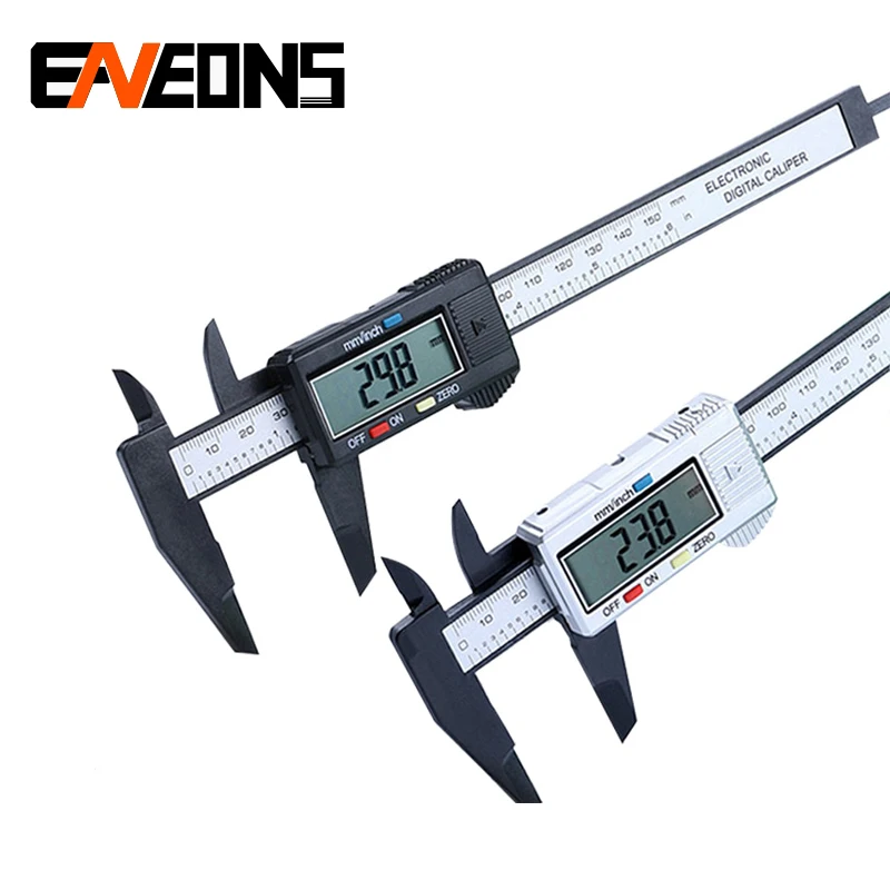 

Digital Vernier Caliper 0-100/150mm Portable Electronic Caliper Carbon Fiber Calibrator Digital Ruler Woodworking Measuring Tool