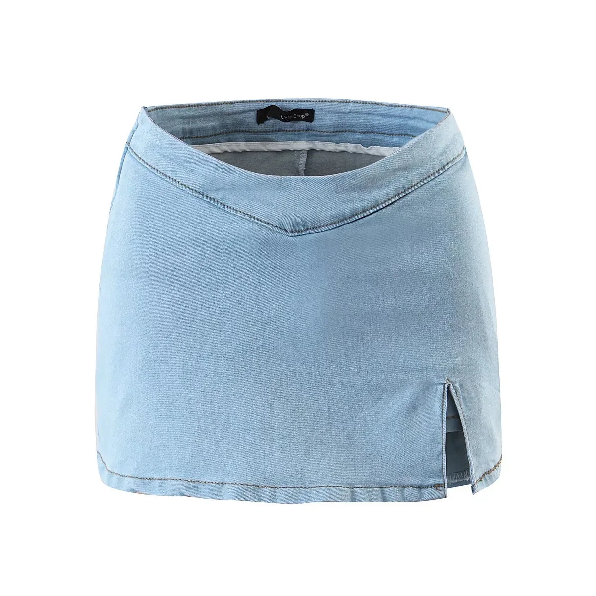 

Women Denim Skirts Anti-glare Slit Bag Hip Korean Fashion Clothing Y2k Streetwear Punk Goth Mini Skirt Woman Cowboy Clothes