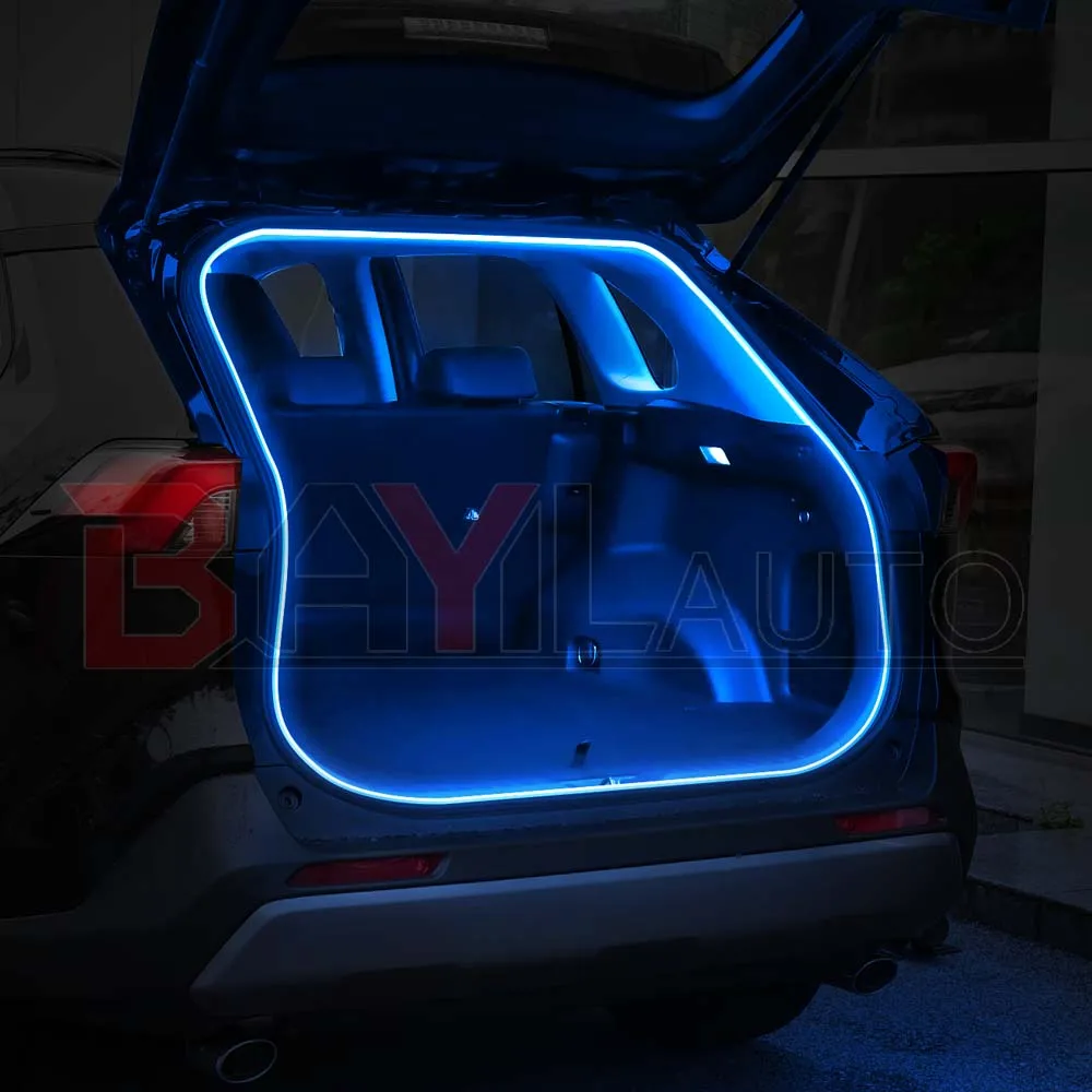 

Для Toyota RAV4 багажник автомобиля, динамическая плавная световая полоса, автоматическое включение/выключение, сканирующая лампа, гибкая светодиодная скрытая установка 400 см/200 см