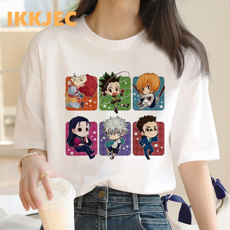 

hunter x hunter tshirt t shirt female harajuku couple harajuku kawaii streetwear white t-shirt ulzzang vintage