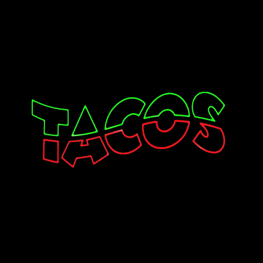 

Mexican Food TACOS Neon Sign Light Custom Handmade Real Glass Tube Store Restaurant Decor Advertise Display Lamp Gift 17"X8"