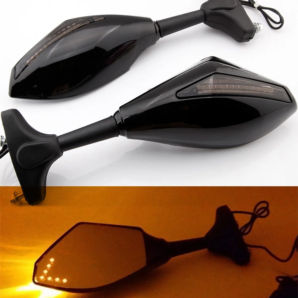 

Motorcycle Mirror LED Turn Signal For Suzuki GSXR 1000 1300 600 750 GSX 1400 600F 750F Katana Hayabusa 1300R 1300RZ Limited