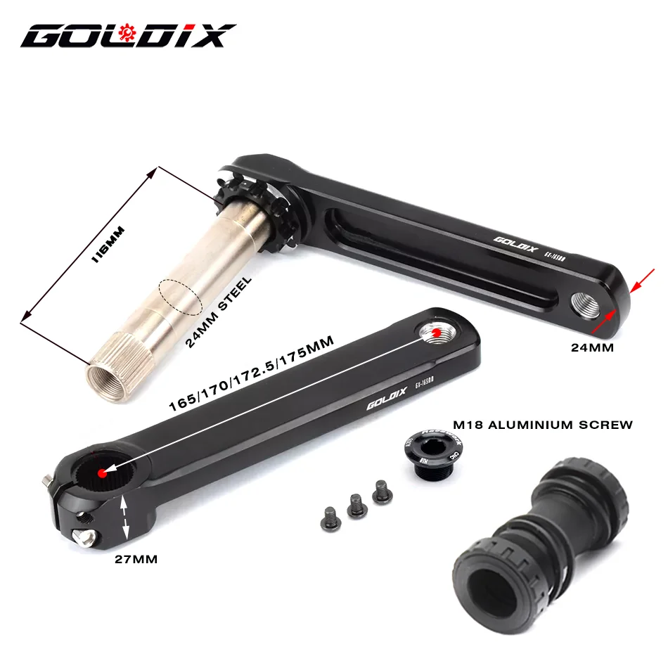 GOLDIX Road Crank 50-34T/53-39/T SRAM GXP Road Folding Bicycle SHIMANOR7000/R8000/5800/6800 Wide and Narrow Sprocket Crankset