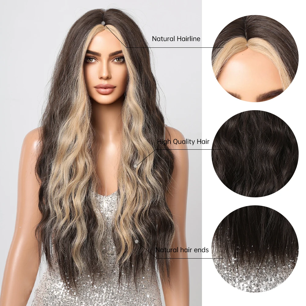 Синтетический парик для косплея GEMMA светлый цвет темно-коричневый длинный