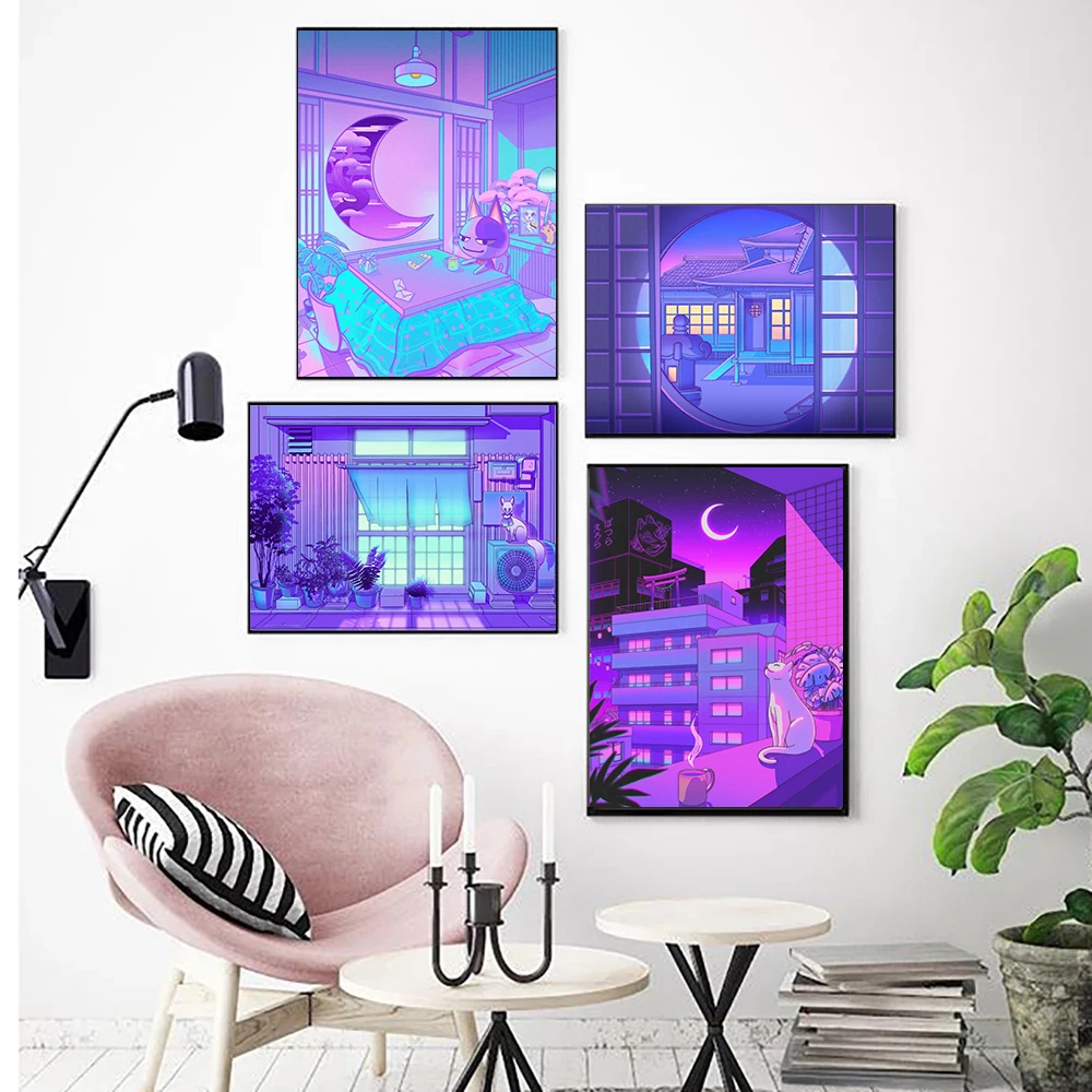 Постер японский город