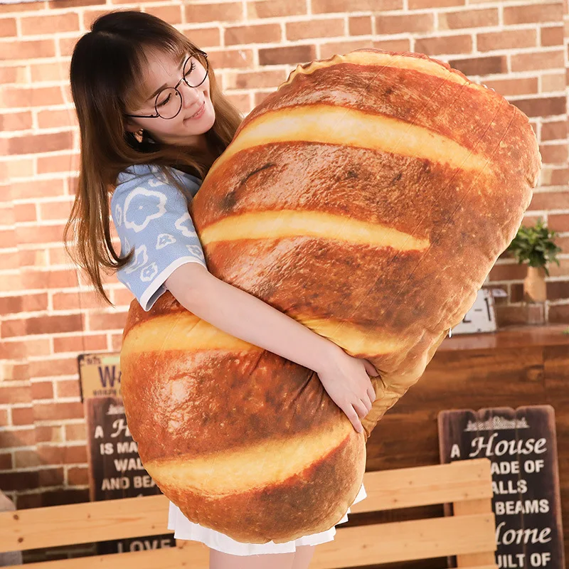 

Large Bread Design Plush Throw Cushion Soft Washable Removable Pillow body pillow for sleeping Gift Stuffed Toy Home Decorative