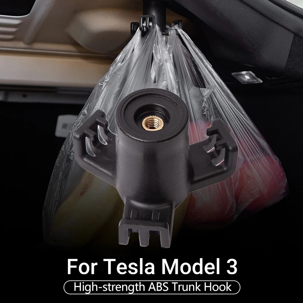 

vxvb 2022 For Tesla Model 3 Accessories Trunk Hook Cargo Rear Car Model3 Trunk Bag Hook Holder Hanger For Tesla Model Three