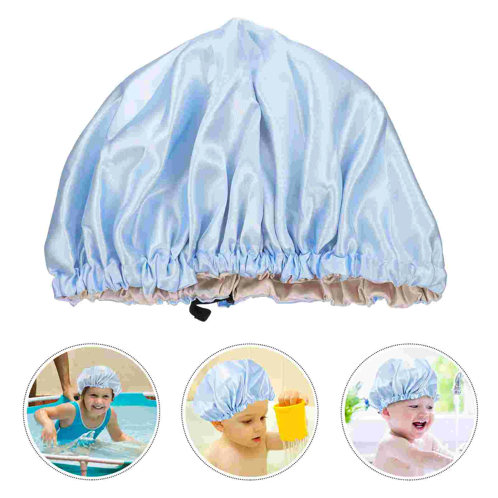 

Шапочка, шапочка, шапочка для сна, шапка s, Детские кудрявые ночные двухслойные атласные регулируемые шапки для маленьких девочек, детская д...