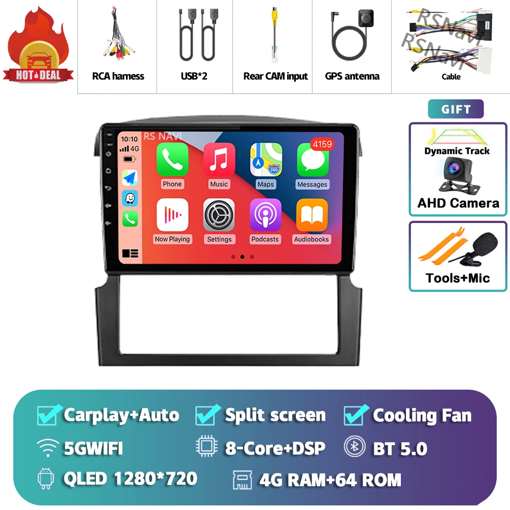 Android 15 Carplay Auto для Kia Sorento BL 2002 2003-2011 Автомобильный радиоприемник Мультимедийный 8-ядерный стереоплеер Видео GPS Головное устройство BT DSP