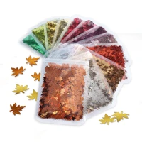 12 colors maple leaf sequins fall leaves glitter flakes diy accessories nail art decorations jewelry making resin mold fillings