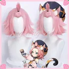 Парики для косплея аниме Genshin Impact Diona, розовые термостойкие синтетические парики для косплея, Хэллоуин