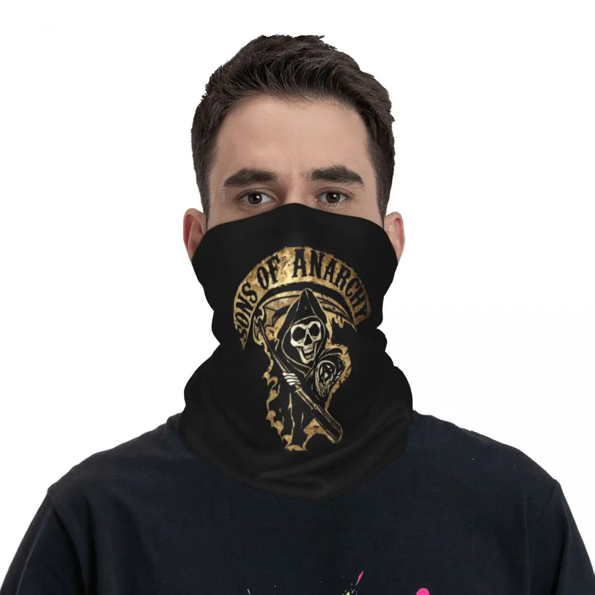 

Sons Of Anarchy Bandana Neck Gaiter Printed TV Series Mask Scarf Warm Headwear Outdoor Sprots for Men Women Adult Winter