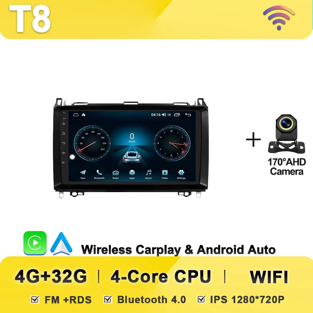 

Автомобильный радиоплеер Android для Mercedes Benz Viano Vito W639 B200 W169 W245 Sprinter W906 Сенсорный экран Навигация GPS Bluetooth