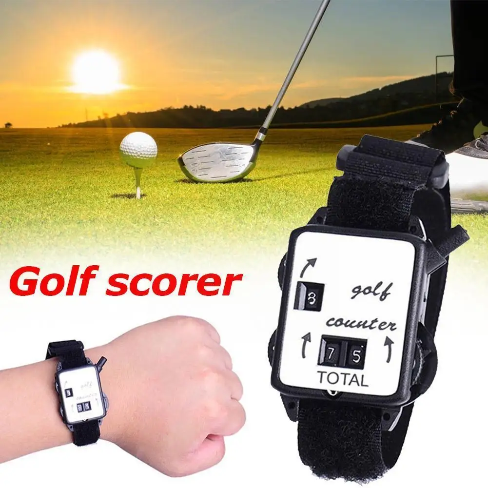 

Golf Club Stroke Score Keeper Count Watch Mini Black Training Sport Golf Counter Shot Aids Golf Wristband Putt Accessories R7F6