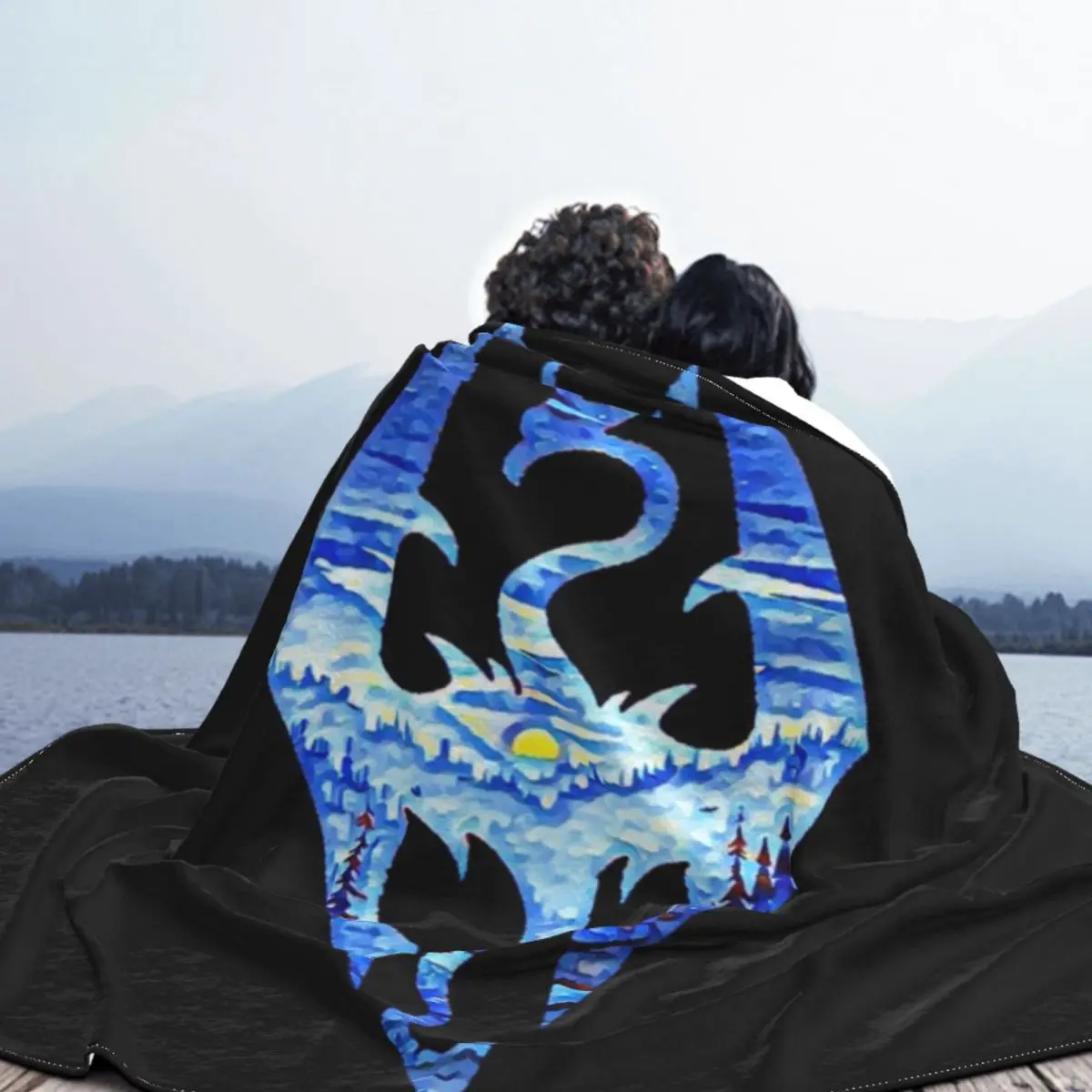 Одеяло Skyrim с 3D принтом мягкое Фланелевое флисовое теплое покрывало для