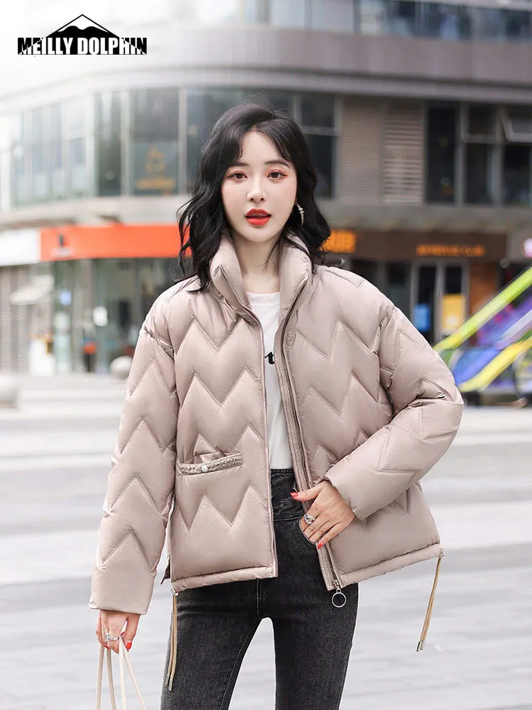 2022 New Arrival Women Winter Jacket Stand Collar Female Fashion Outwear Casual Short Parka Winter Clothes Coat Women