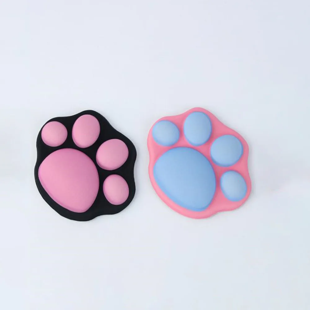 

Коврик для мыши с мультяшными кошачьими лапками, милый силиконовый коврик для мыши с браслетом из искусственной кожи, Настольный коврик для...