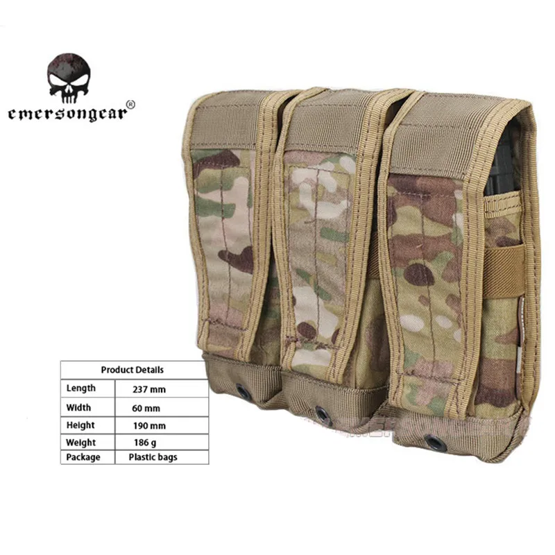 Emerson тактическая модульная Тройная сумка для магазина MC Style MOLLE System MAG Pouch Multicam |