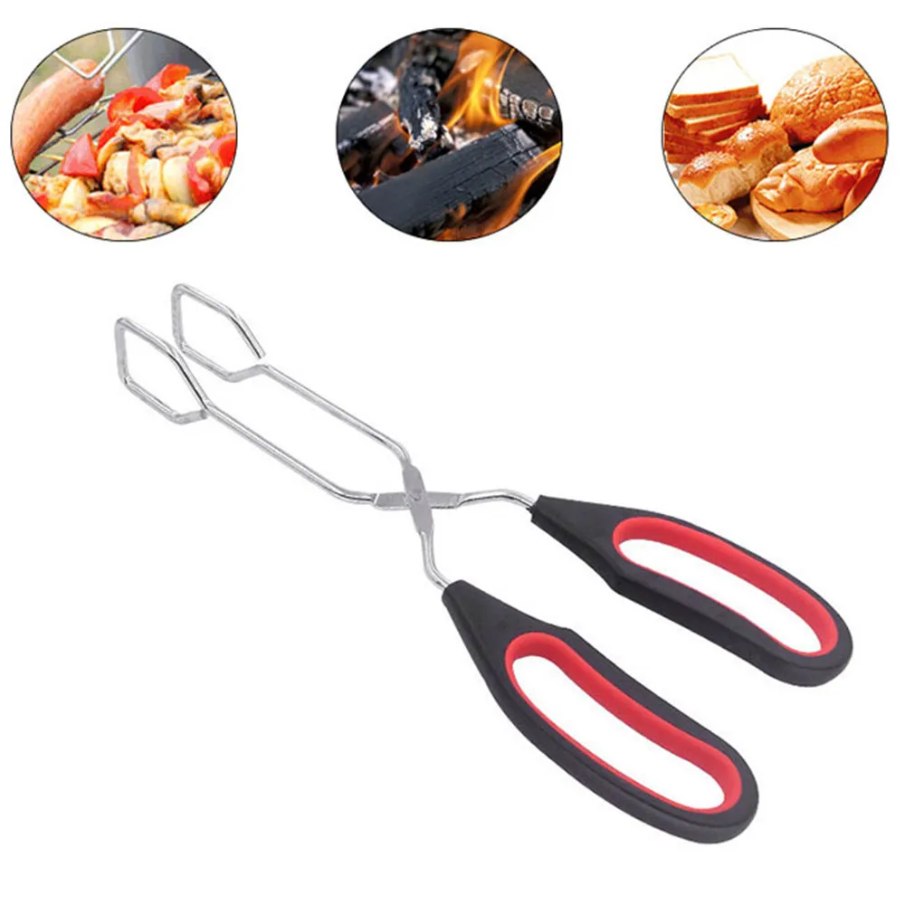 

BBQ food gripper, BBQ griddle gripper with long handle, BBQ scissors, baked bread, kitchen accessories