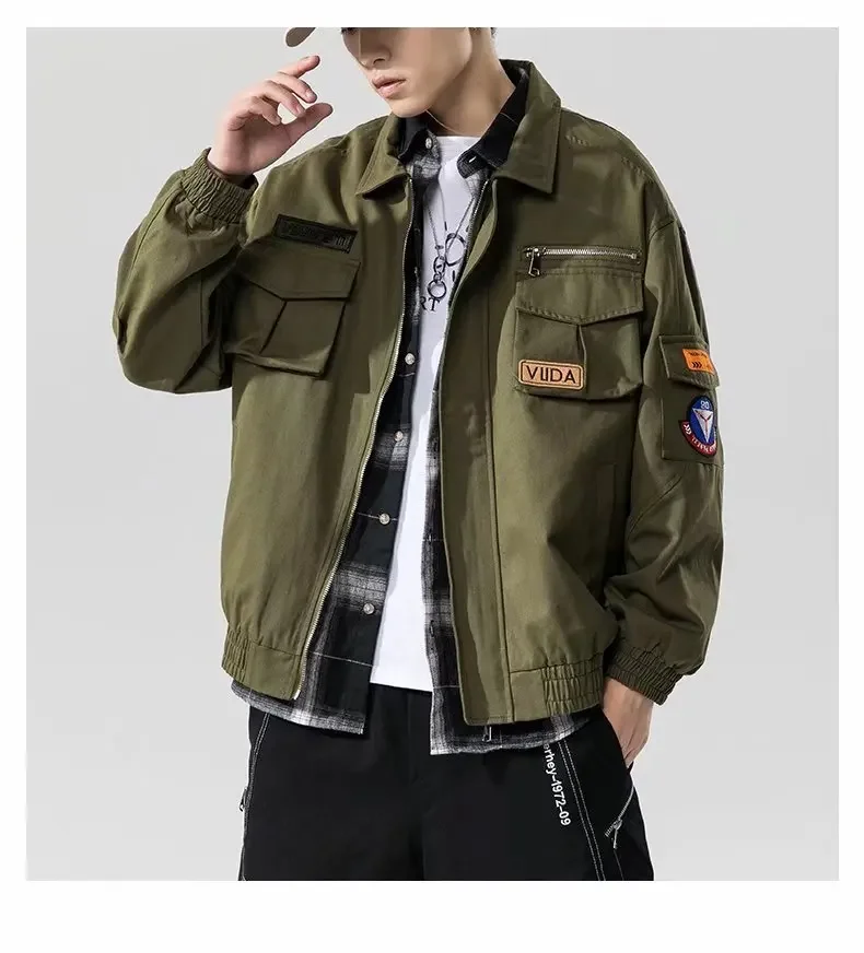 Универсальная Повседневная Свободная куртка в японском стиле винтажная