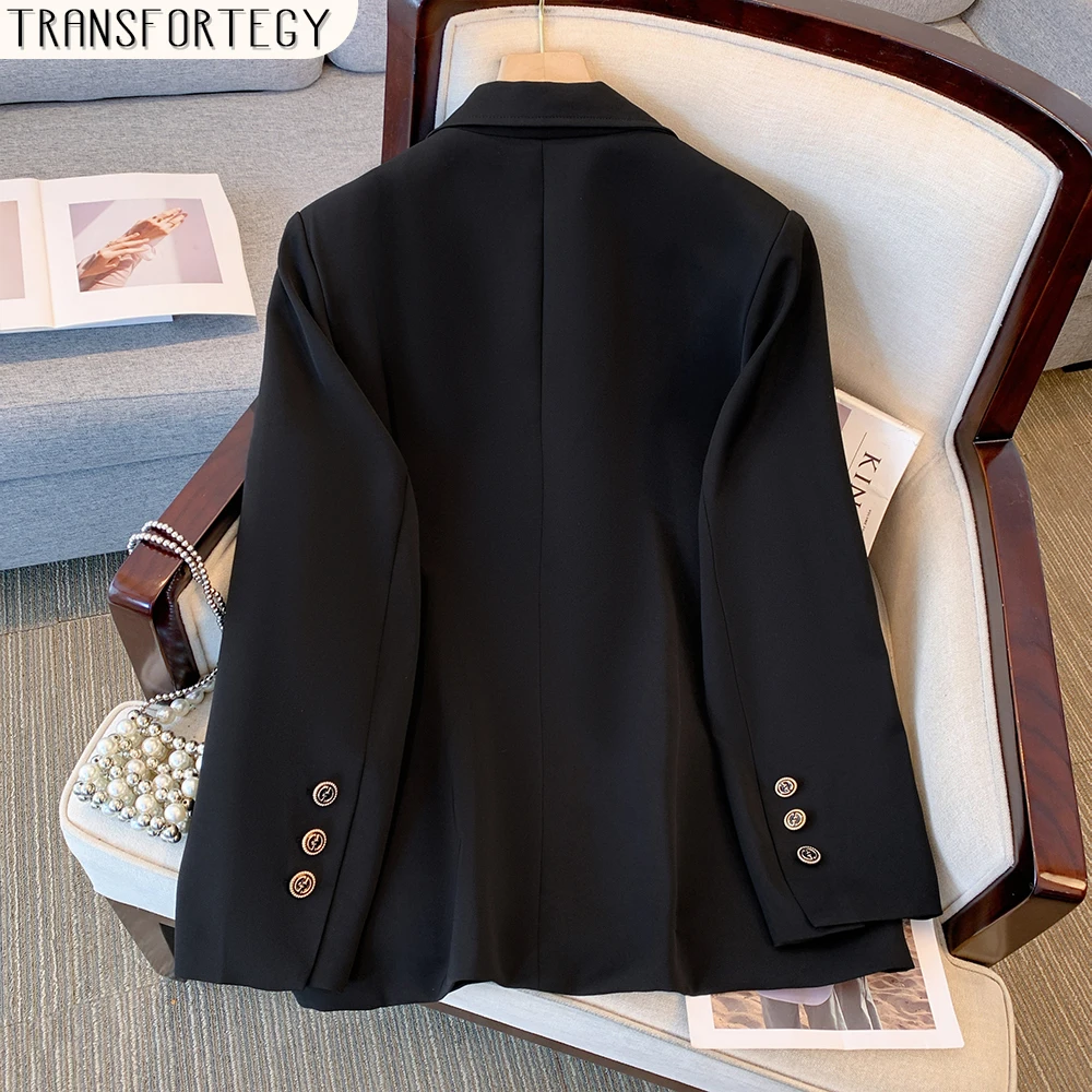 Женский повседневный пиджак больших размеров на осень/зиму свободный и удобный