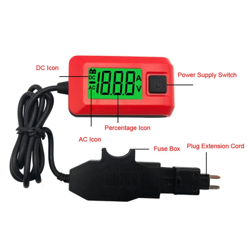 Автомобильный детектор тока 12 В 0 01a-19 99a амперметр предохранителя тестер утечки